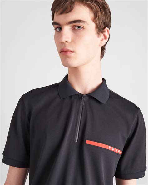 prada black tshirt|black prada polo shirt.